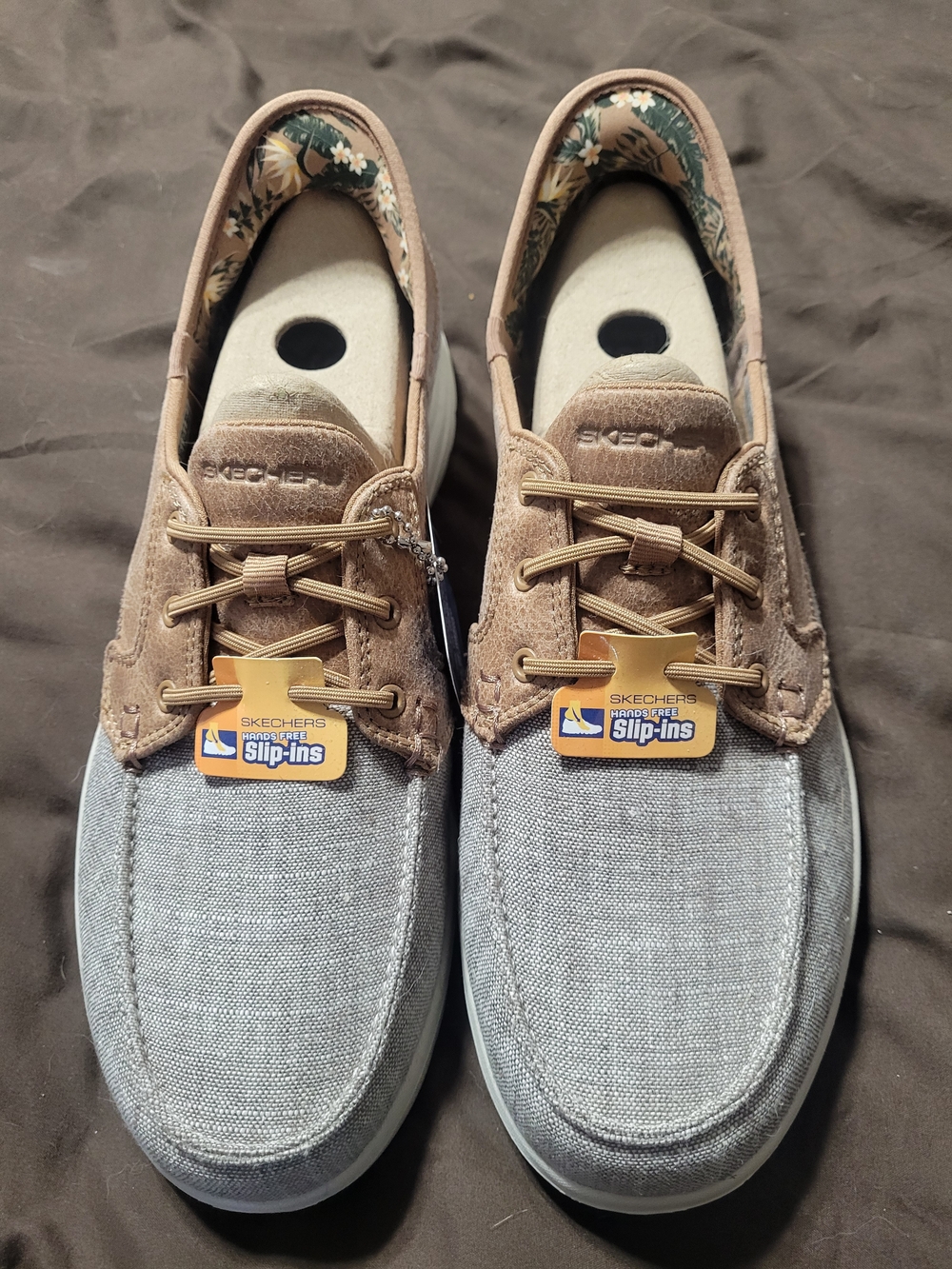 Skechers Women’s Gray and Brown Slip-On Casual Loafers